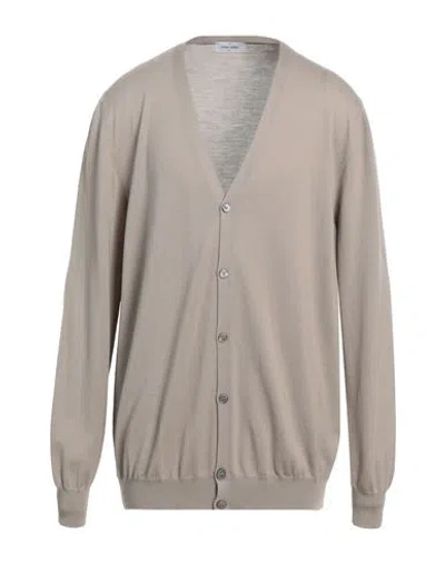 Gran Sasso Man Cardigan Taupe Size 50 Virgin Wool In Grey