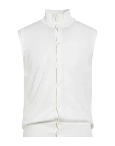 Gran Sasso Man Cardigan White Size 36 Cotton