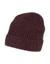 Gran Sasso Man Hat Dark Brown Size Onesize Virgin Wool, Polyamide, Elastane In Purple
