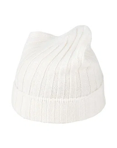 Gran Sasso Man Hat Ivory Size Onesize Virgin Wool, Polyamide, Elastane In White