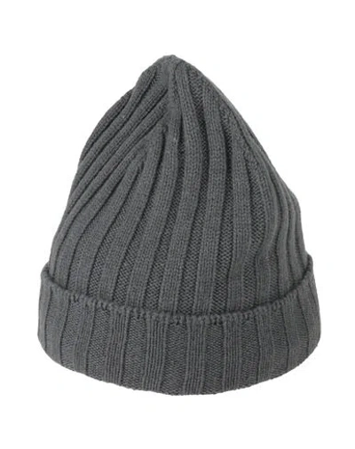 Gran Sasso Man Hat Lead Size Onesize Virgin Wool, Polyamide, Elastane In Gray
