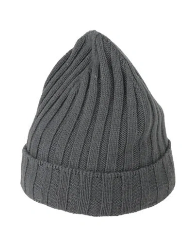 Gran Sasso Man Hat Lead Size Onesize Virgin Wool, Polyamide, Elastane In Grey