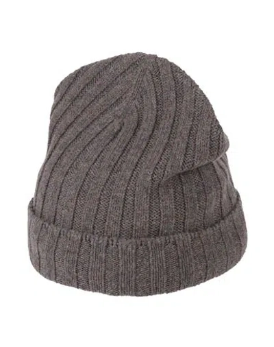 Gran Sasso Man Hat Lead Size Onesize Virgin Wool, Polyamide, Elastane In Grey