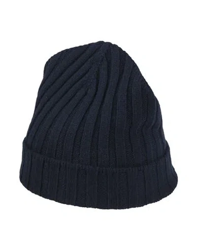 Gran Sasso Man Hat Midnight Blue Size Onesize Virgin Wool, Polyamide, Elastane