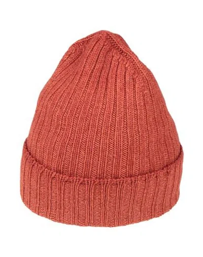 Gran Sasso Man Hat Rust Size Onesize Virgin Wool In Red