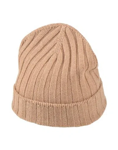 Gran Sasso Man Hat Sand Size Onesize Virgin Wool, Polyamide, Elastane In Beige