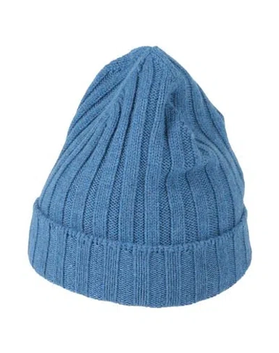 Gran Sasso Man Hat Slate Blue Size Onesize Virgin Wool, Polyamide, Elastane