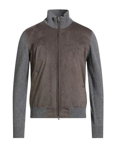 Gran Sasso Man Jacket Khaki Size 46 Virgin Wool In Gray
