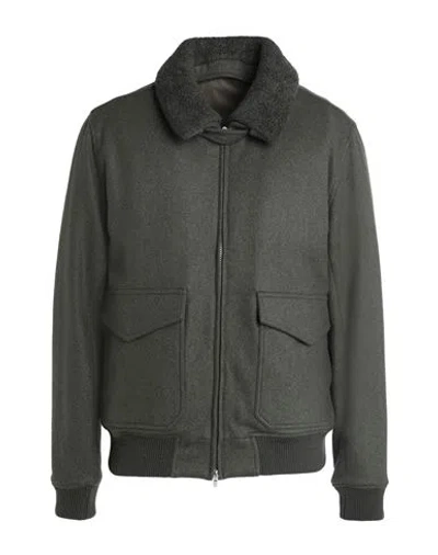 Gran Sasso Man Jacket Military Green Size 42 Virgin Wool, Polyamide In Gray
