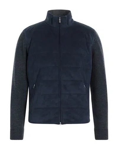 Gran Sasso Man Jacket Navy Blue Size 38 Virgin Wool, Polyester, Polyurethane