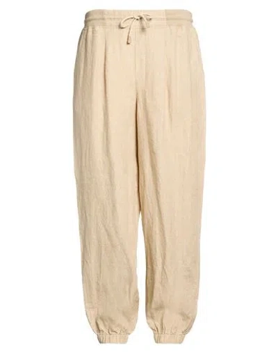 Gran Sasso Man Pants Beige Size 42 Linen In Neutral