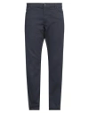 Gran Sasso Man Pants Navy Size 40 Cotton, Elastane In Navy Blue