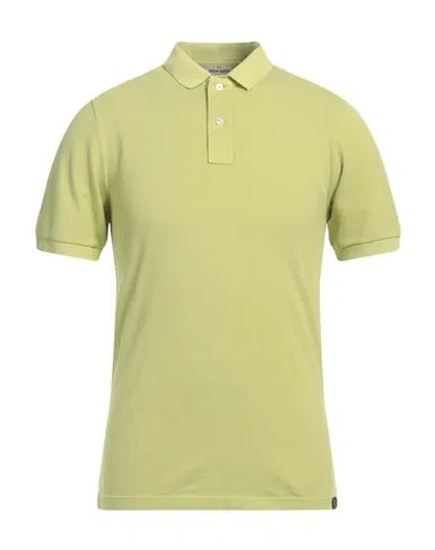 Gran Sasso Man Polo Shirt Acid Green Size 36 Cotton