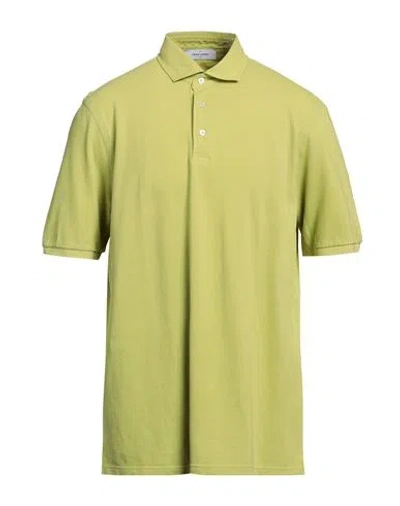 Gran Sasso Man Polo Shirt Acid Green Size 48 Cotton
