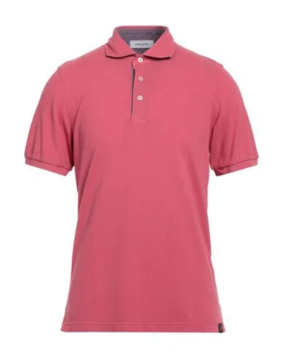 GRAN SASSO GRAN SASSO MAN POLO SHIRT ANTIQUE ROSE SIZE 40 COTTON