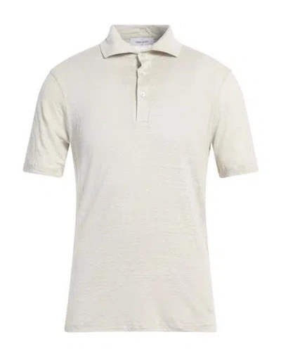 Gran Sasso Man Polo Shirt Beige Size 38 Linen