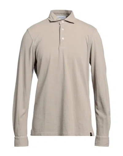 Gran Sasso Man Polo Shirt Beige Size 42 Cotton