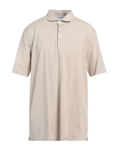 Gran Sasso Man Polo Shirt Beige Size 50 Cotton