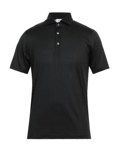 Gran Sasso Man Polo Shirt Black Size 36 Cotton