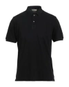 Gran Sasso Man Polo Shirt Black Size 42 Cotton