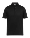 Gran Sasso Man Polo Shirt Black Size 42 Cotton
