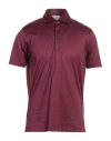 Gran Sasso Man Polo Shirt Burgundy Size 42 Cotton In Red