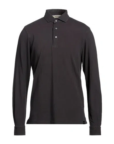 Gran Sasso Man Polo Shirt Dark Purple Size 42 Cotton