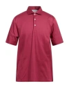Gran Sasso Man Polo Shirt Garnet Size 44 Cotton In Red
