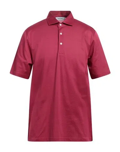 Gran Sasso Man Polo Shirt Garnet Size 44 Cotton In Red