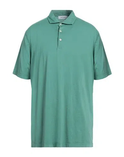 Gran Sasso Man Polo Shirt Green Size 50 Cotton