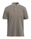 Gran Sasso Man Polo Shirt Khaki Size 44 Cotton In Beige