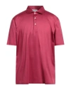 Gran Sasso Man Polo Shirt Magenta Size 46 Cotton