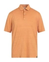 Gran Sasso Elegant Linen Polo For The Discerning Men's Gentleman In Yellow