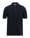 Gran Sasso Man Polo Shirt Midnight Blue Size 42 Cotton