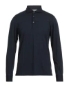 Gran Sasso Man Polo Shirt Midnight Blue Size 48 Virgin Wool