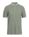 Gran Sasso Man Polo Shirt Sage Green Size 40 Cotton