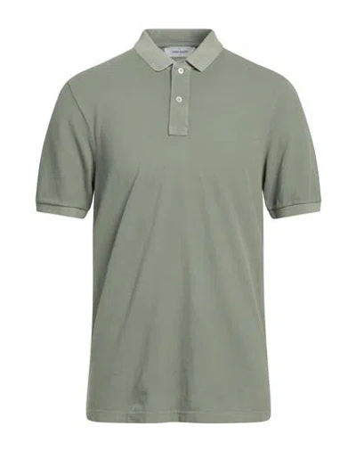 Gran Sasso Man Polo Shirt Sage Green Size 40 Cotton