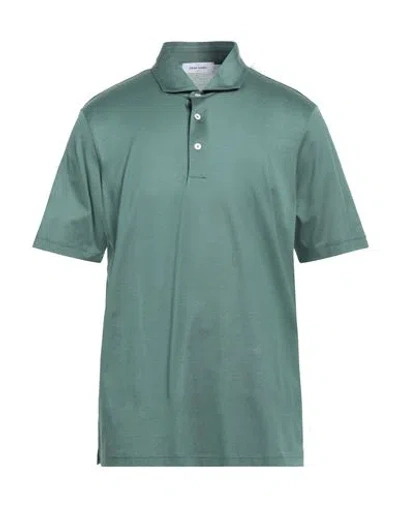 Gran Sasso Man Polo Shirt Sage Green Size 46 Cotton
