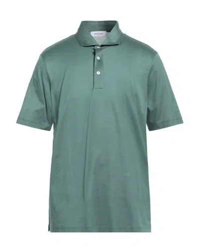 Gran Sasso Man Polo Shirt Sage Green Size 46 Cotton In Sage Green