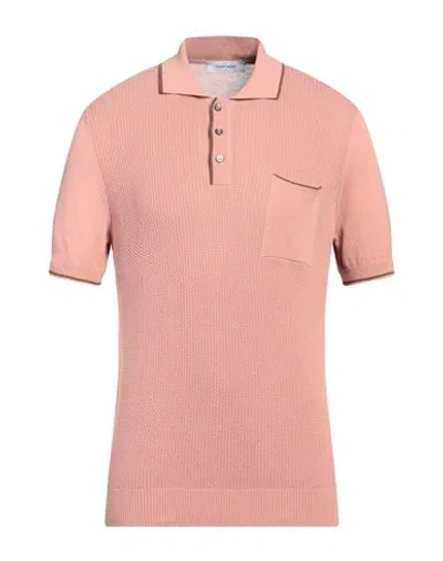 Gran Sasso Man Polo Shirt Salmon Pink Size 40 Cotton