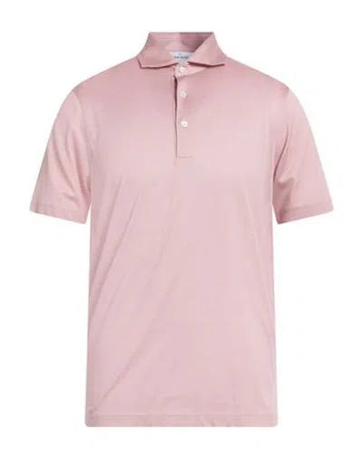 Gran Sasso Man Polo Shirt Salmon Pink Size 48 Cotton