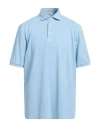 Gran Sasso Man Polo Shirt Sky Blue Size 48 Cotton