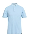 Gran Sasso Man Polo Shirt Sky Blue Size 48 Cotton