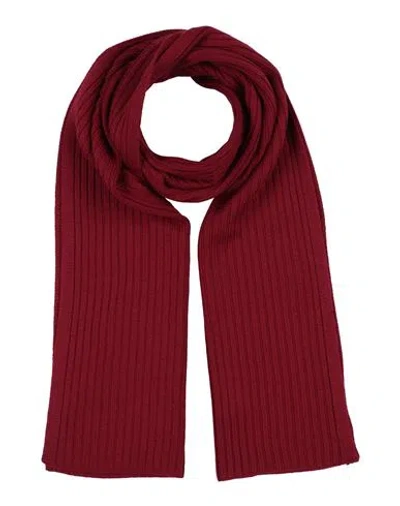 Gran Sasso Man Scarf Burgundy Size - Virgin Wool In Red