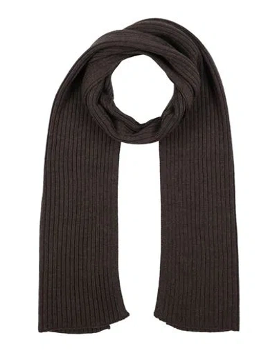 Gran Sasso Man Scarf Dark Brown Size - Virgin Wool