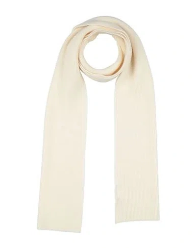 Gran Sasso Man Scarf Ivory Size - Virgin Wool In White