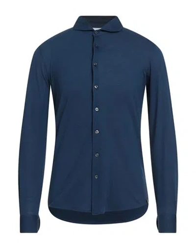 Gran Sasso Man Shirt Blue Size 36 Cotton
