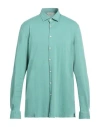 Gran Sasso Man Shirt Emerald Green Size 46 Cotton