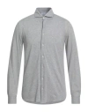 Gran Sasso Man Shirt Grey Size 42 Cotton In Gray