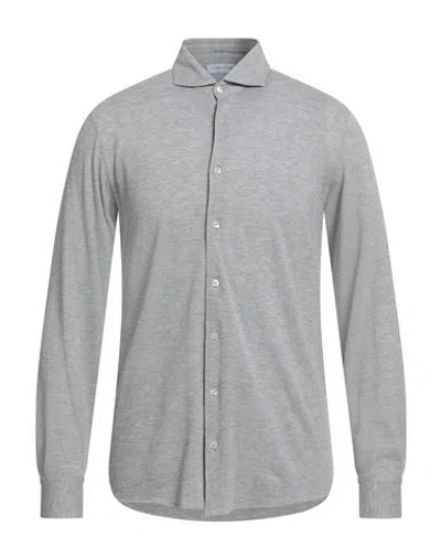 Gran Sasso Man Shirt Grey Size 42 Cotton In Gray